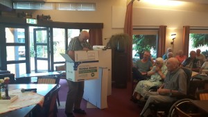 Jan van Santen, Mondial Oostland Verhuizingen, geeft presentatie over zorgverhuizen